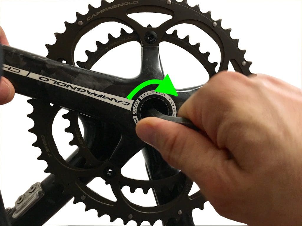 Assembly of Campagnolo Ultra-Torque crankset