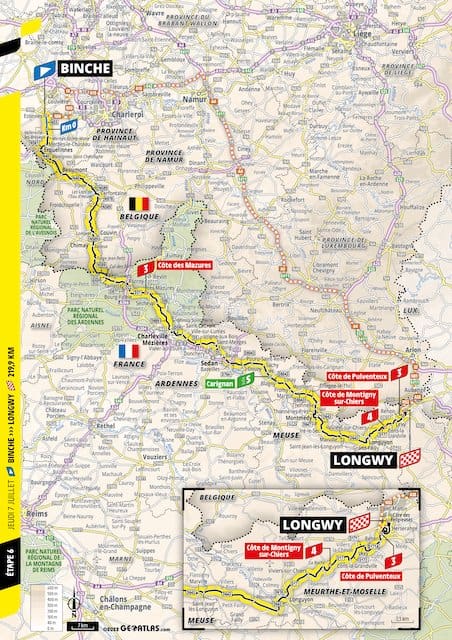 2022 Tour de France carte étape 6