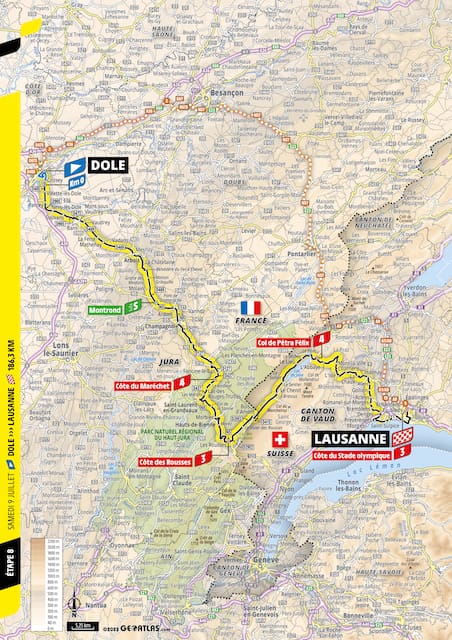 2022 Tour de France carte étape 8
