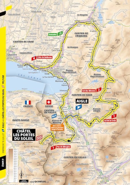 2022 Tour de France carte étape 9