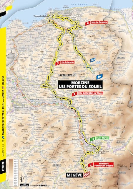 2022 Tour de France carte étape 10