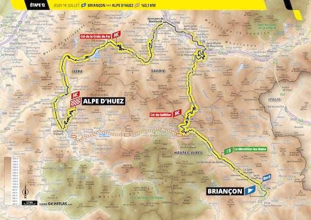 2022 Tour de France carte étape 12