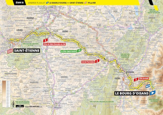 2022 Tour de France carte étape 13