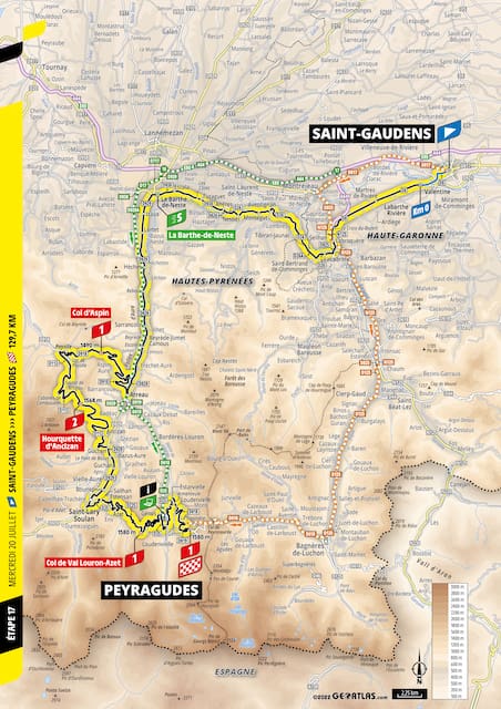 2022 Tour de France carte étape 17