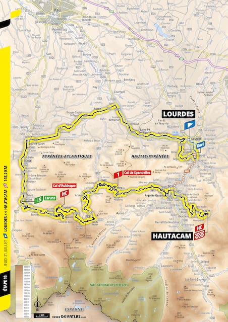 2022 Tour de France carte étape 18