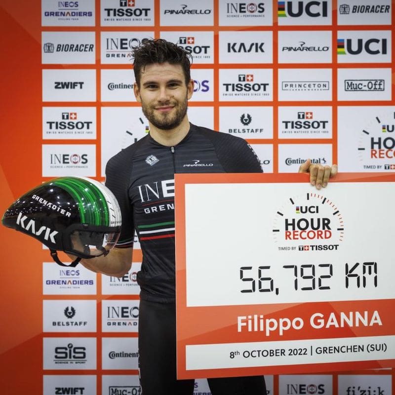 2022 Record de l'heure Filippo Ganna