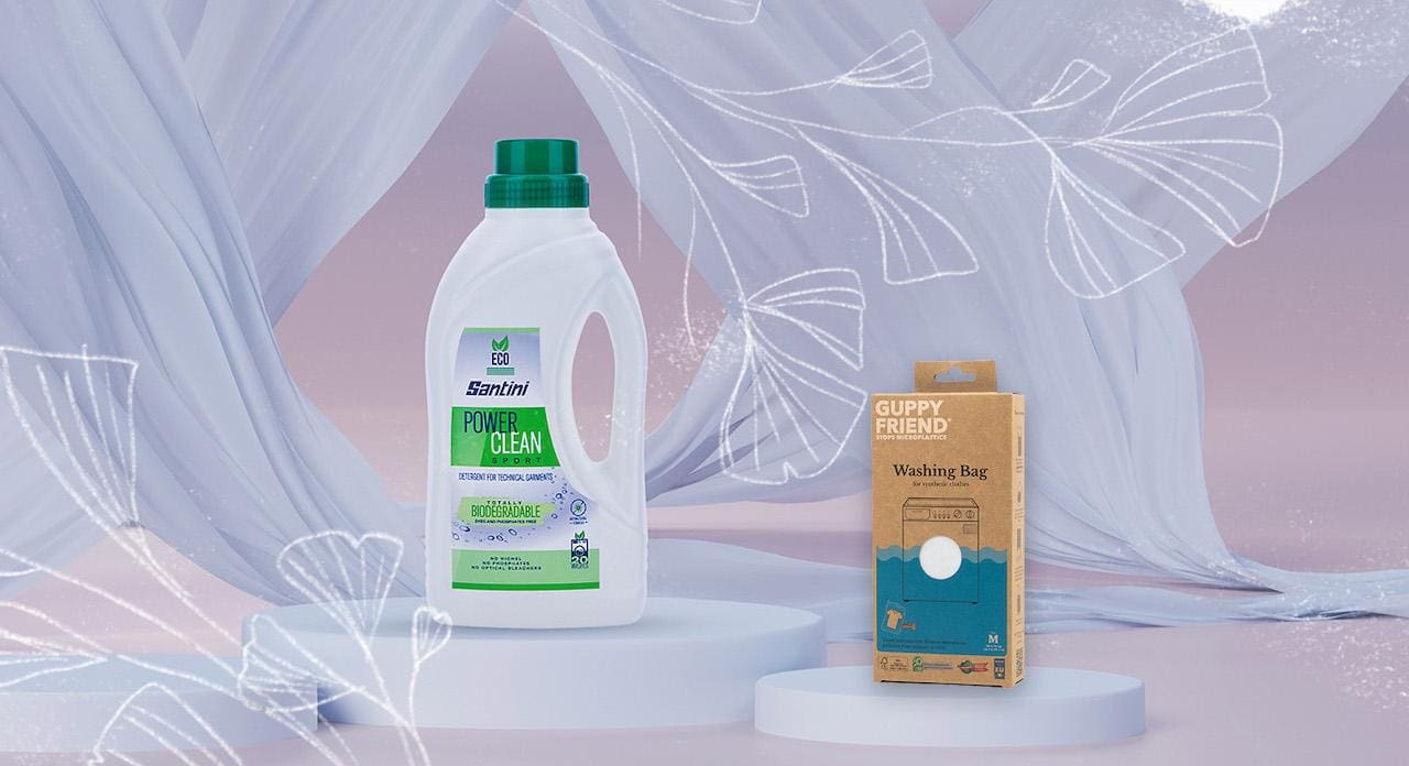 2023 Santini sac de nettoyage de Guppyfriend et lessive Power Clean Sport