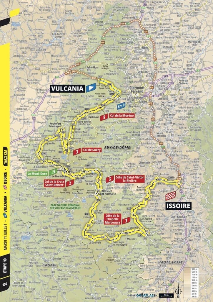 2023 Tour de France carte étape 10