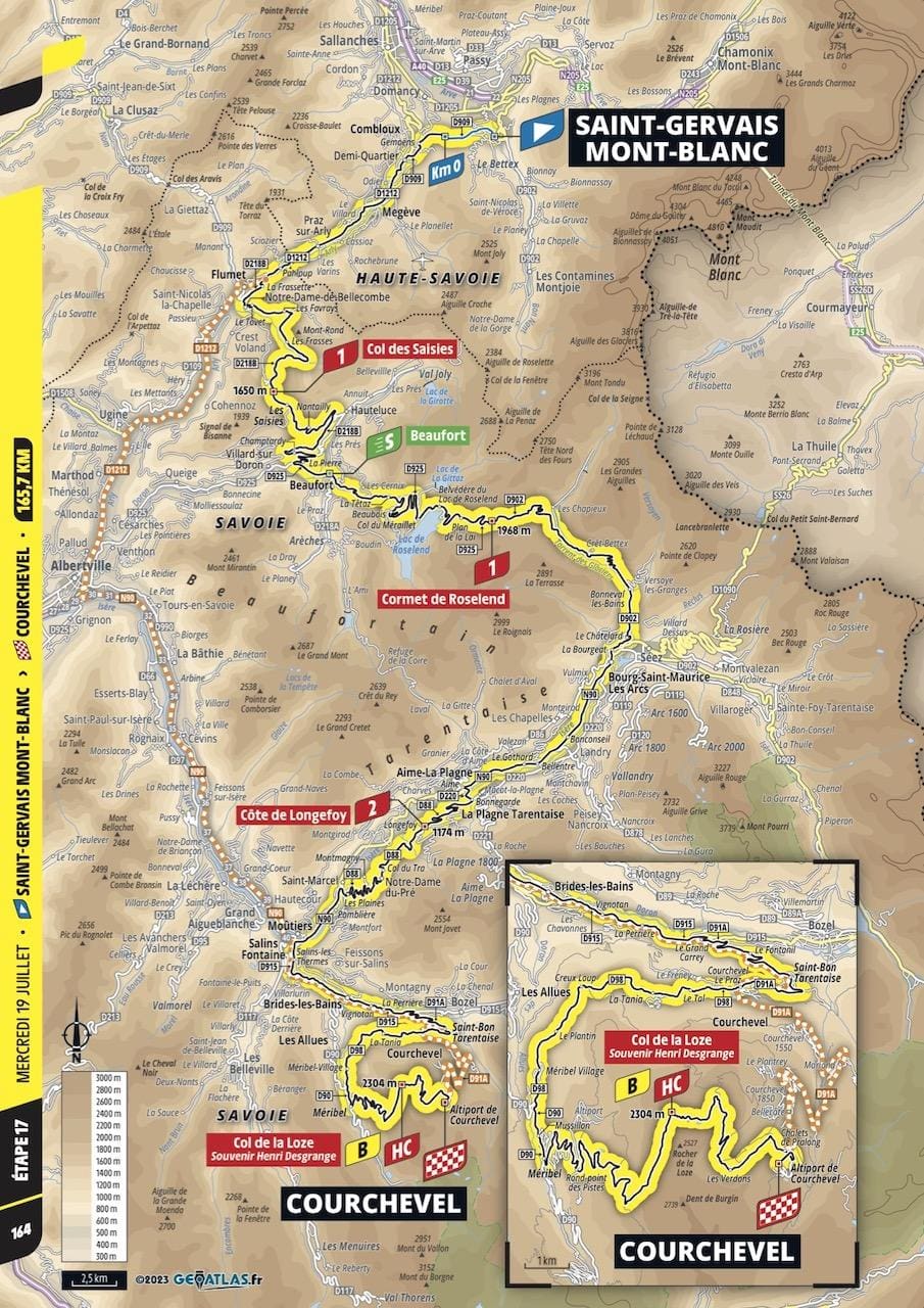 2023 Tour de France carte étape 17
