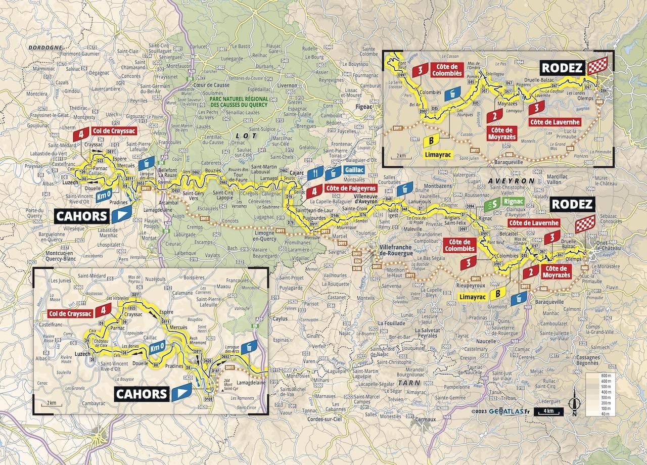 2023 Tour de France Femmes avec Zwift carte étape 4