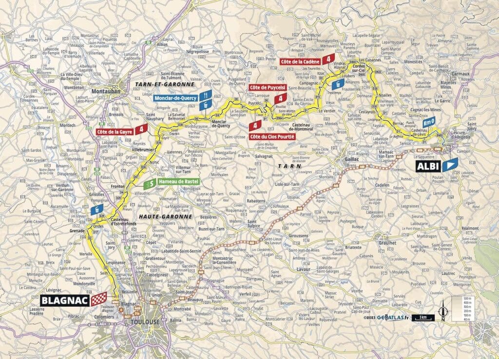 2023 Tour de France Femmes avec Zwift carte étape 6