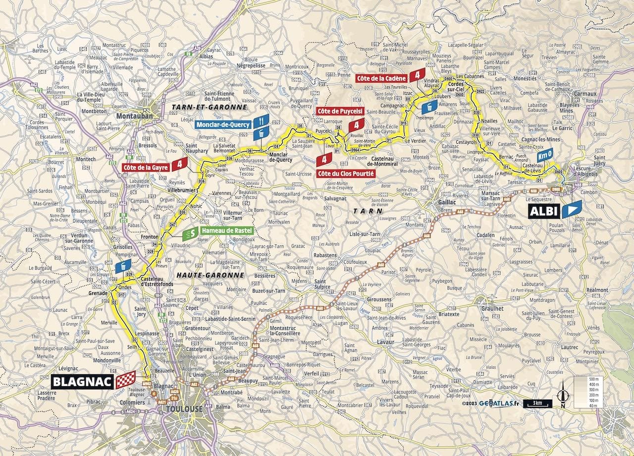 2023 Tour de France Femmes avec Zwift carte étape 6