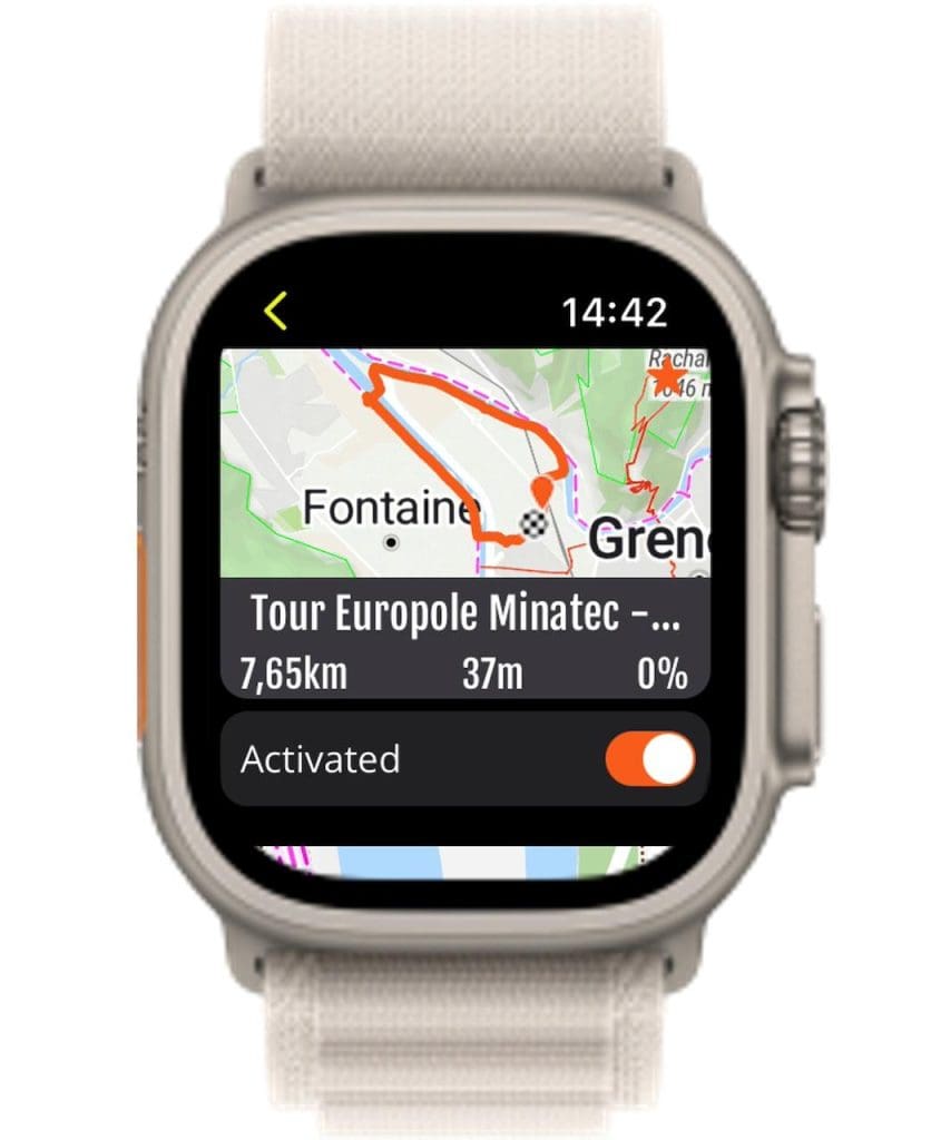 2024 Application ActiveLook affichage des Live Segments Strava