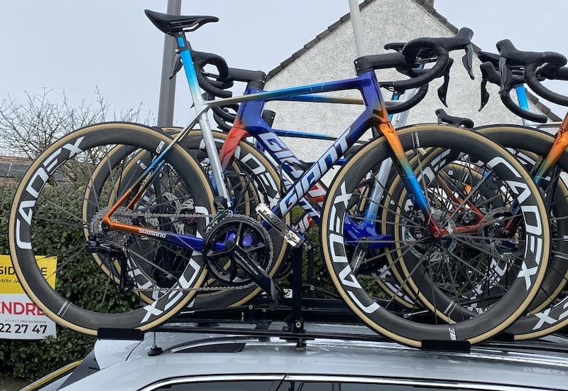 Prototype du nouveau vélo Giant TCR Advanced SL utilisé par l'équipe Jayco-AlUla sur Tour de France 2024