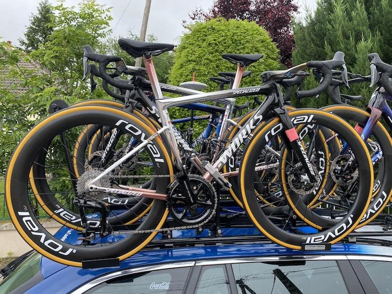 Vélos et matériel des pros sur le Critérium du Dauphiné 2024le nouveau S-Works Tarmac SL8 de Remco Evenepoel