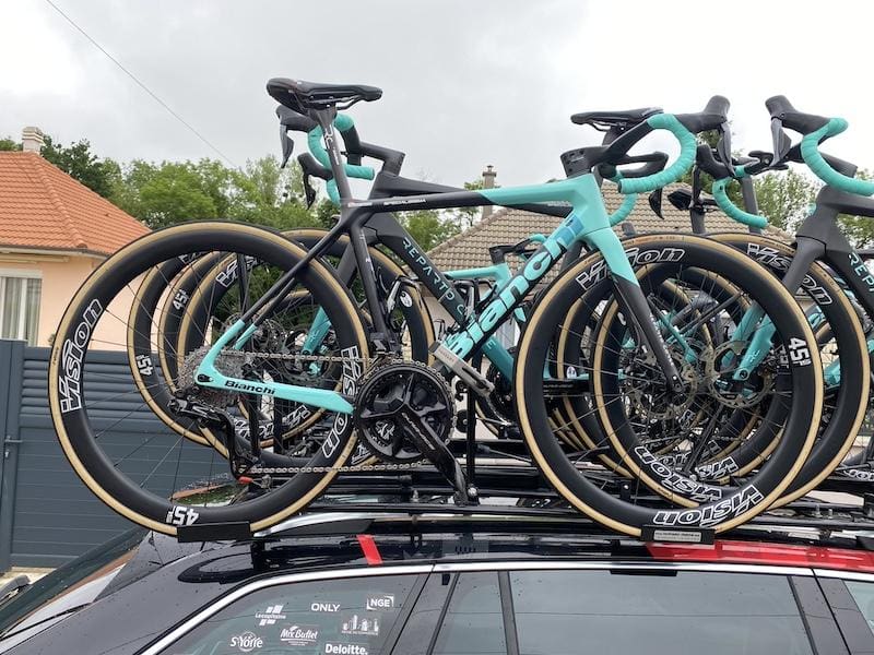 Vélos et matériel des pros sur le Critérium du Dauphiné 2024 pour Arkea-B&B hotels