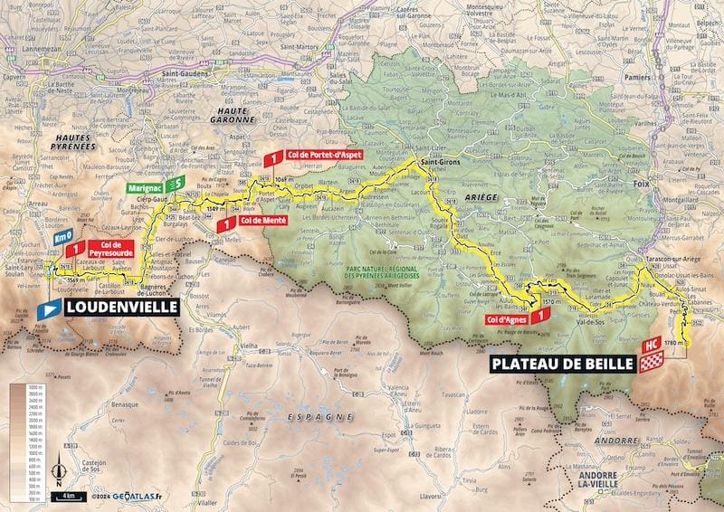 Carte étape Tour de France 2024