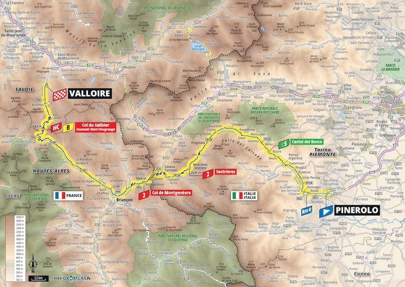 Carte étape Tour de France 2024