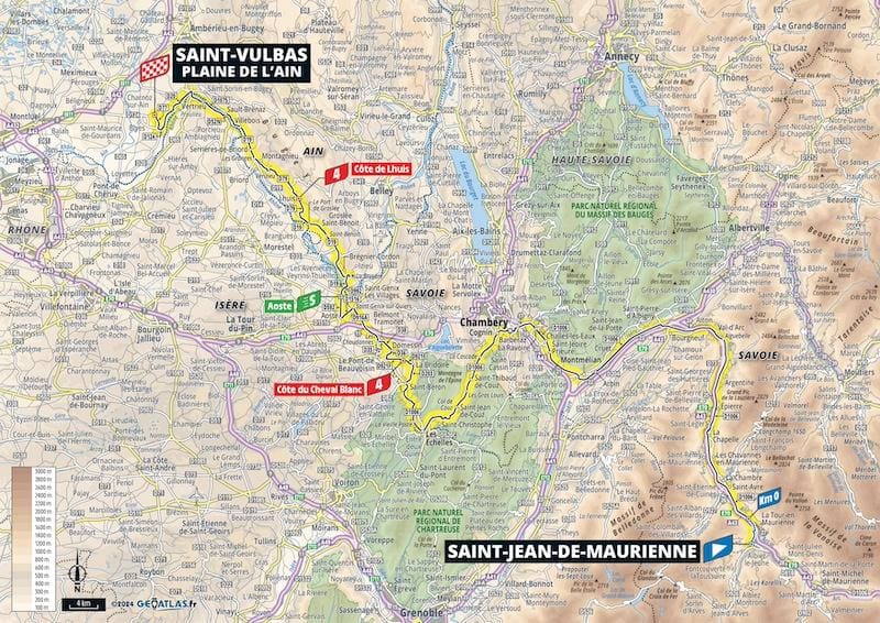 Carte étape Tour de France 2024