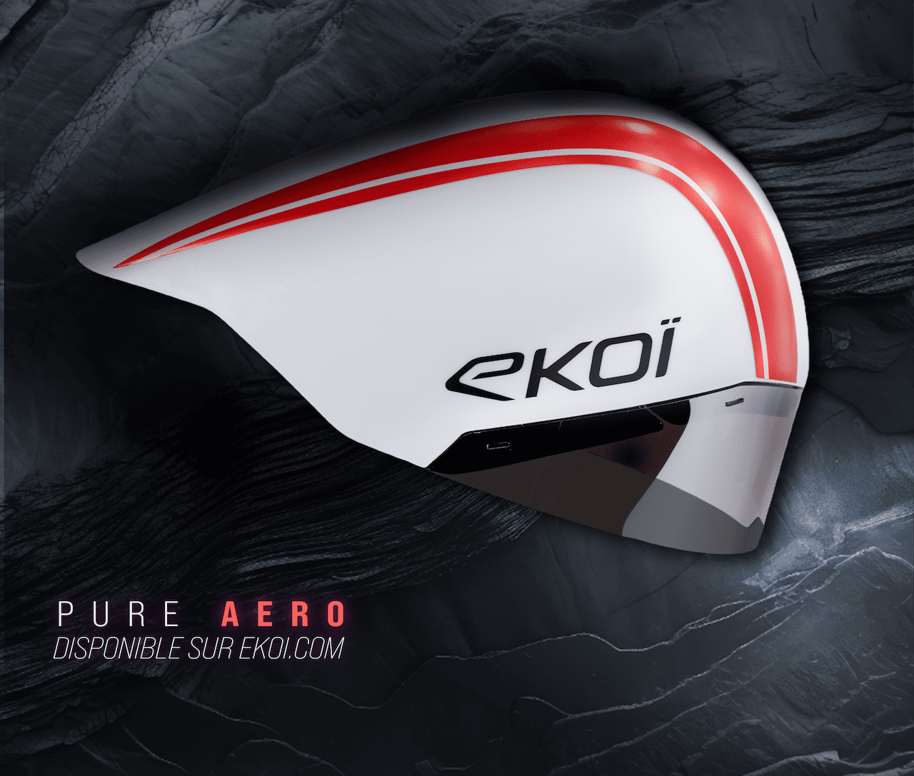 Casque Ekoï Pure Aero de contre la montre et de triathlon.
