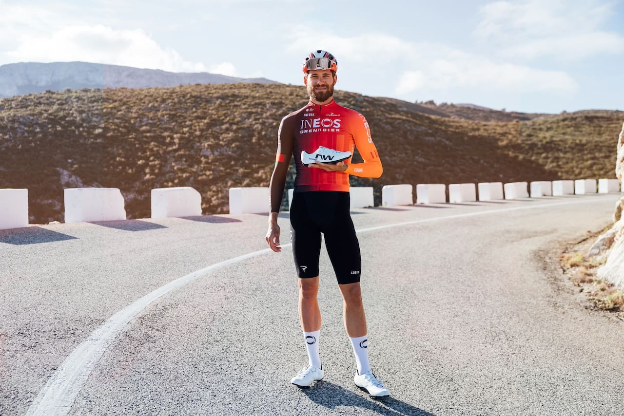 Série limitée des chaussures de Filippo Gana les Northwave Top Ganna Veloce Extreme