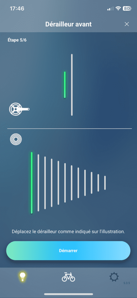 Réglage du Shimano Di2 avec l'application E-Tube