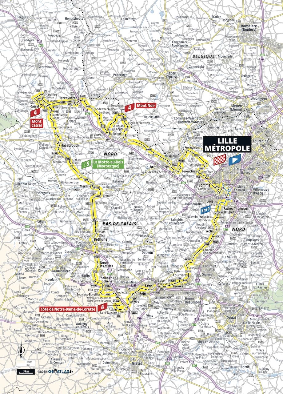 Parcours du Tour de France 2025