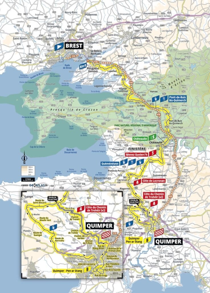 Parcours et profils des étapes du Tour de France Femmes avec Zwift 2025