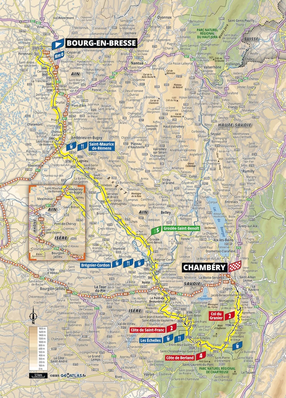 Parcours et profils des étapes du Tour de France Femmes avec Zwift 2025