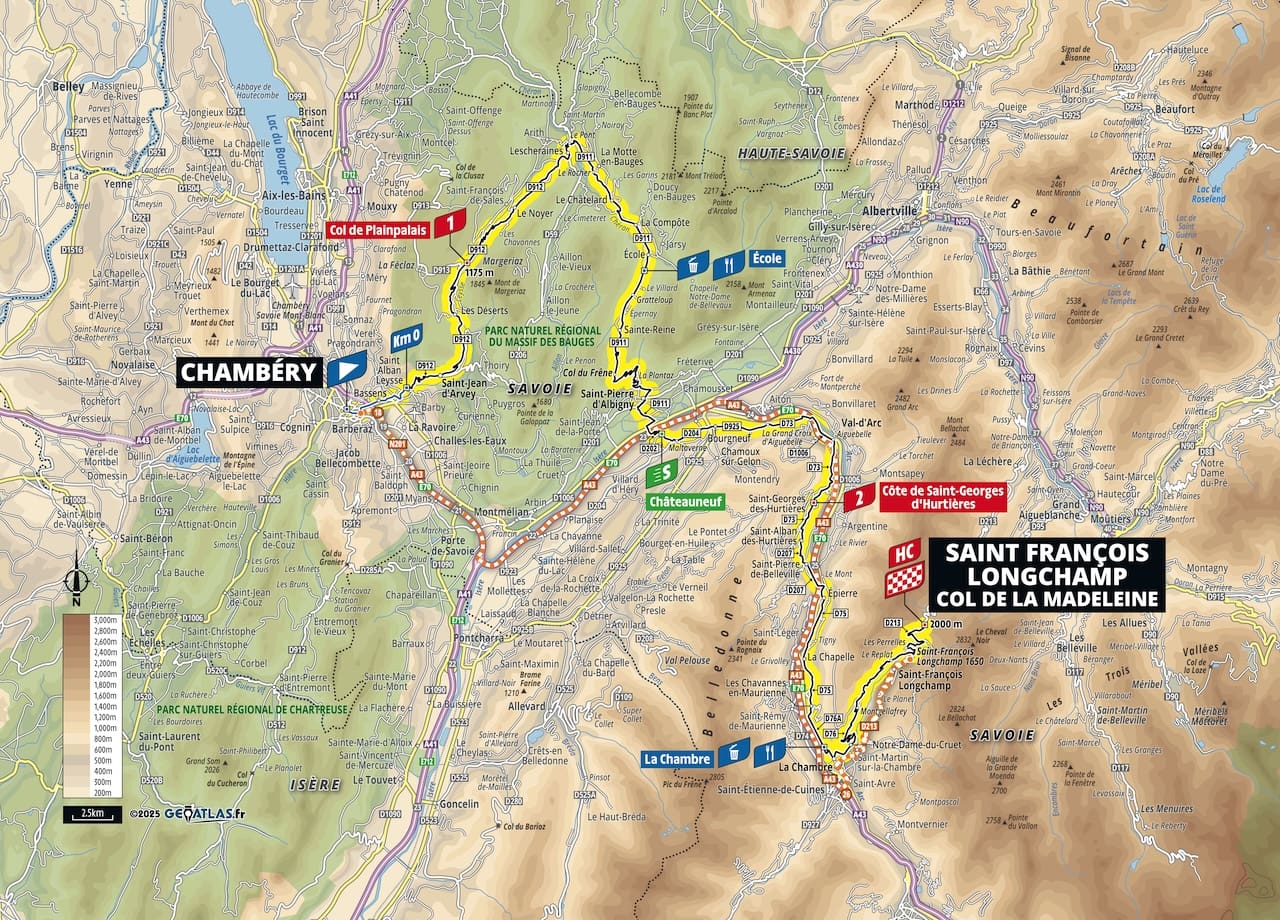 Parcours et profils des étapes du Tour de France Femmes avec Zwift 2025
