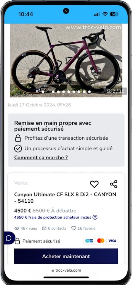 Application Troc Vélo
