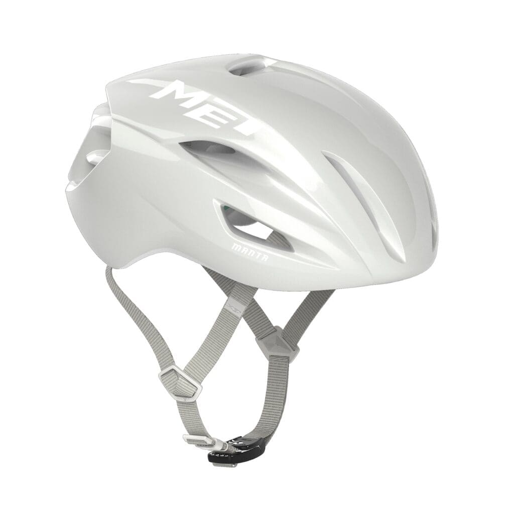 série Absolute White de casques Met  Trenta, Manta et Rivale