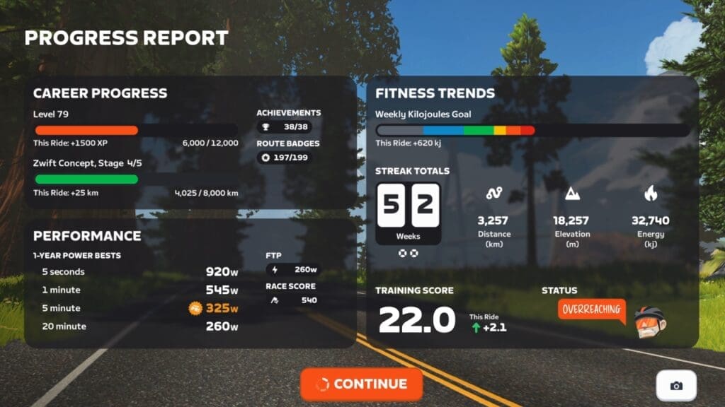Mise à jour Zwift