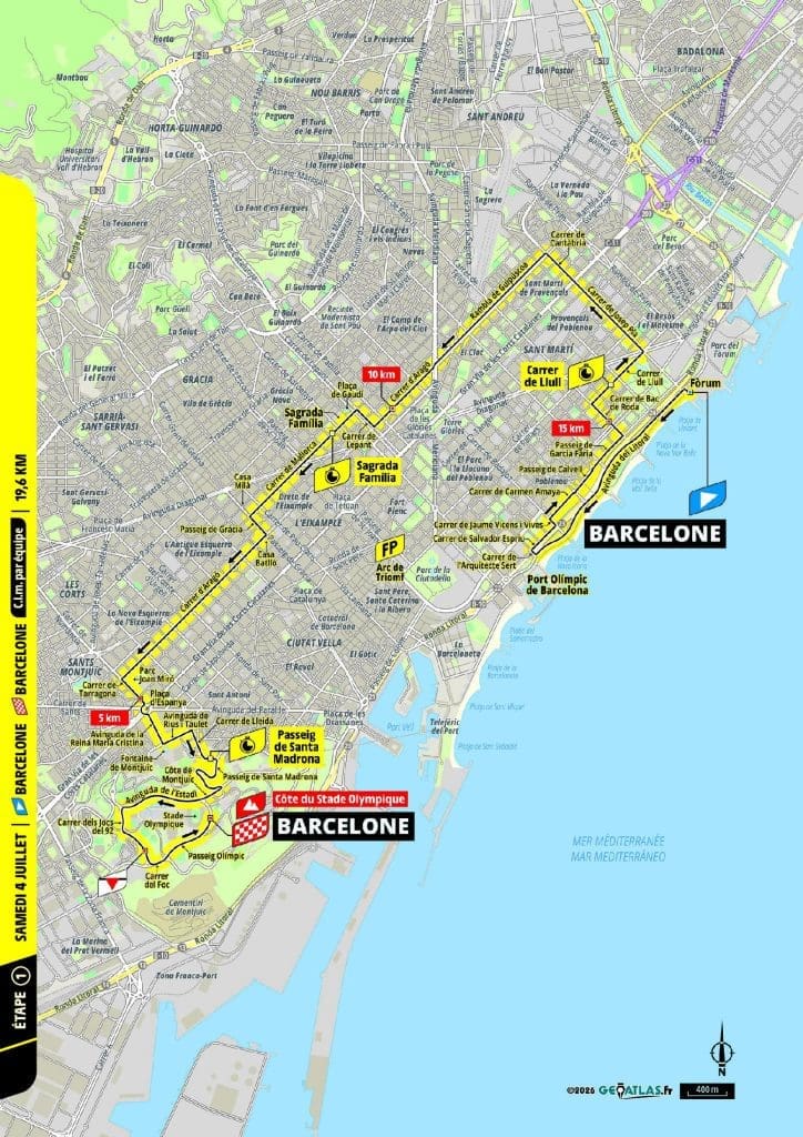 Carte et profil étape du Tour de France 2026