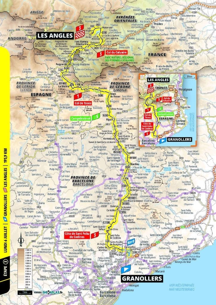 Carte et profil étape du Tour de France 2026