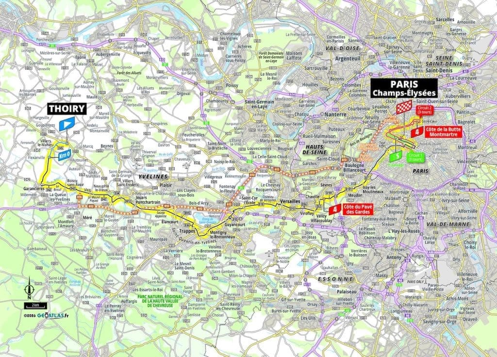 Carte étape 21 Tour de France 2026
