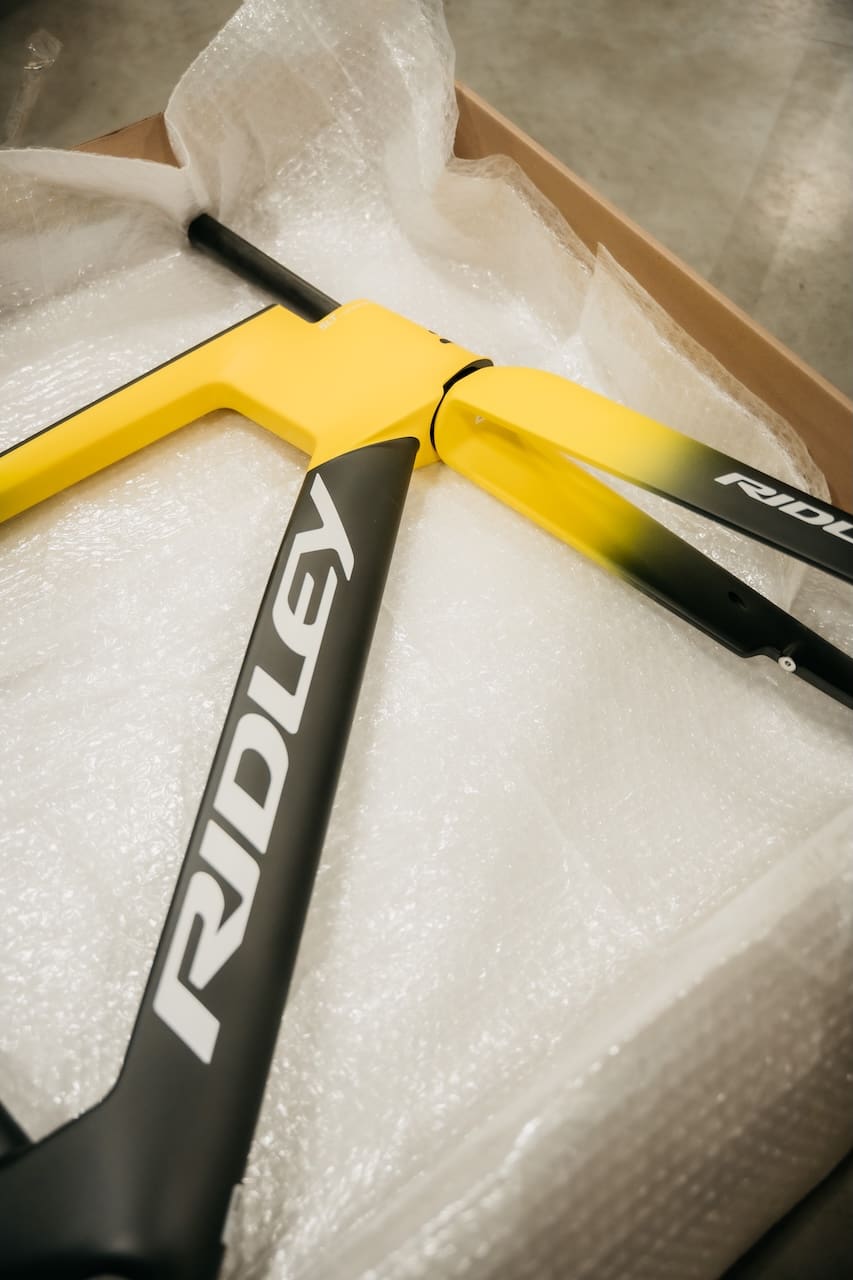 V&eacute;lo Ridley Noah Fast 3.0 peint par par Jochim Aerts pour le Maillot Jaune Torstein Tr&aelig;en